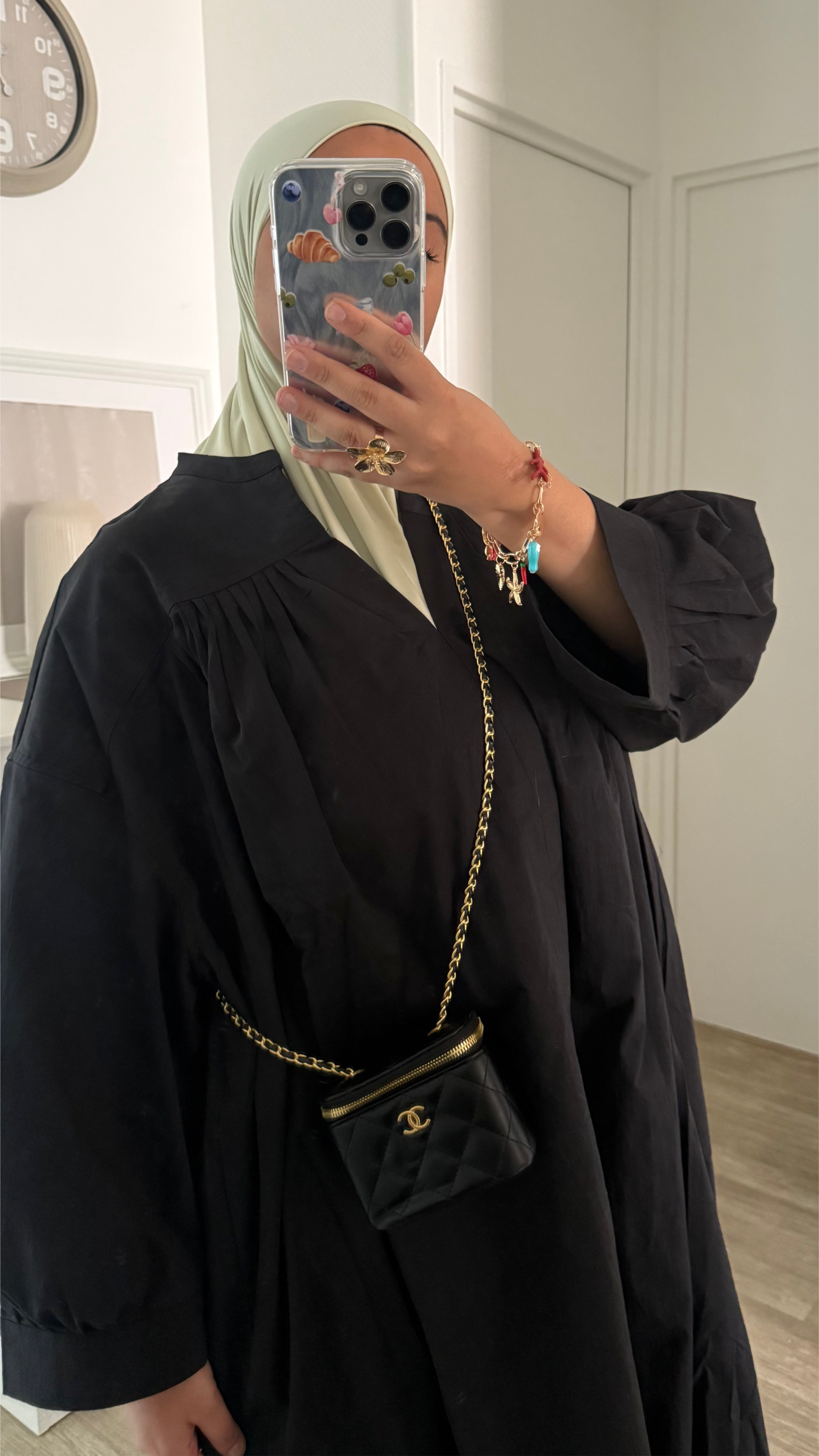 ROBE POPELINE DE COTON NOIR