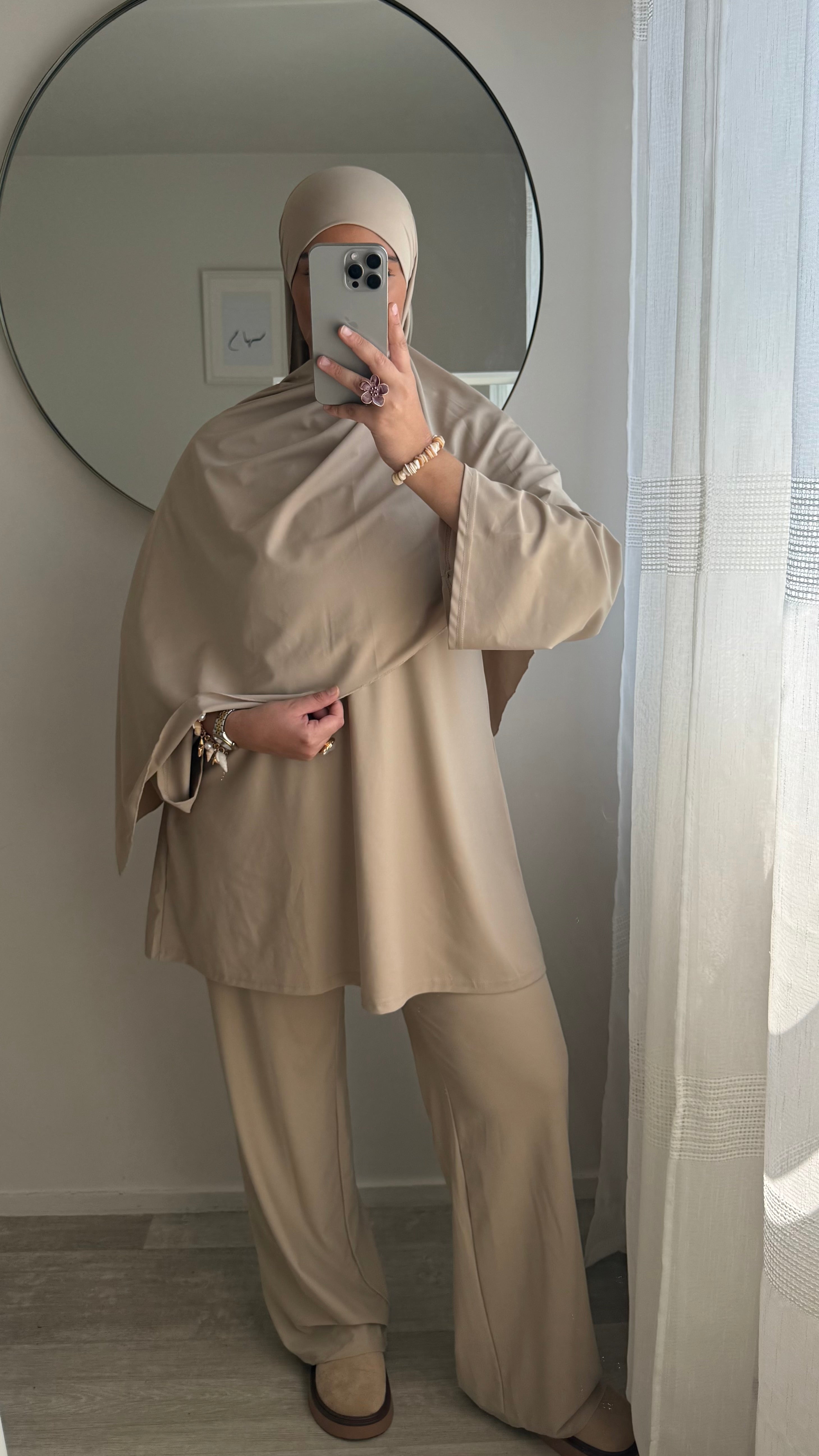 BURKINI 3 PIÈCES SANS NOEUD BEIGE