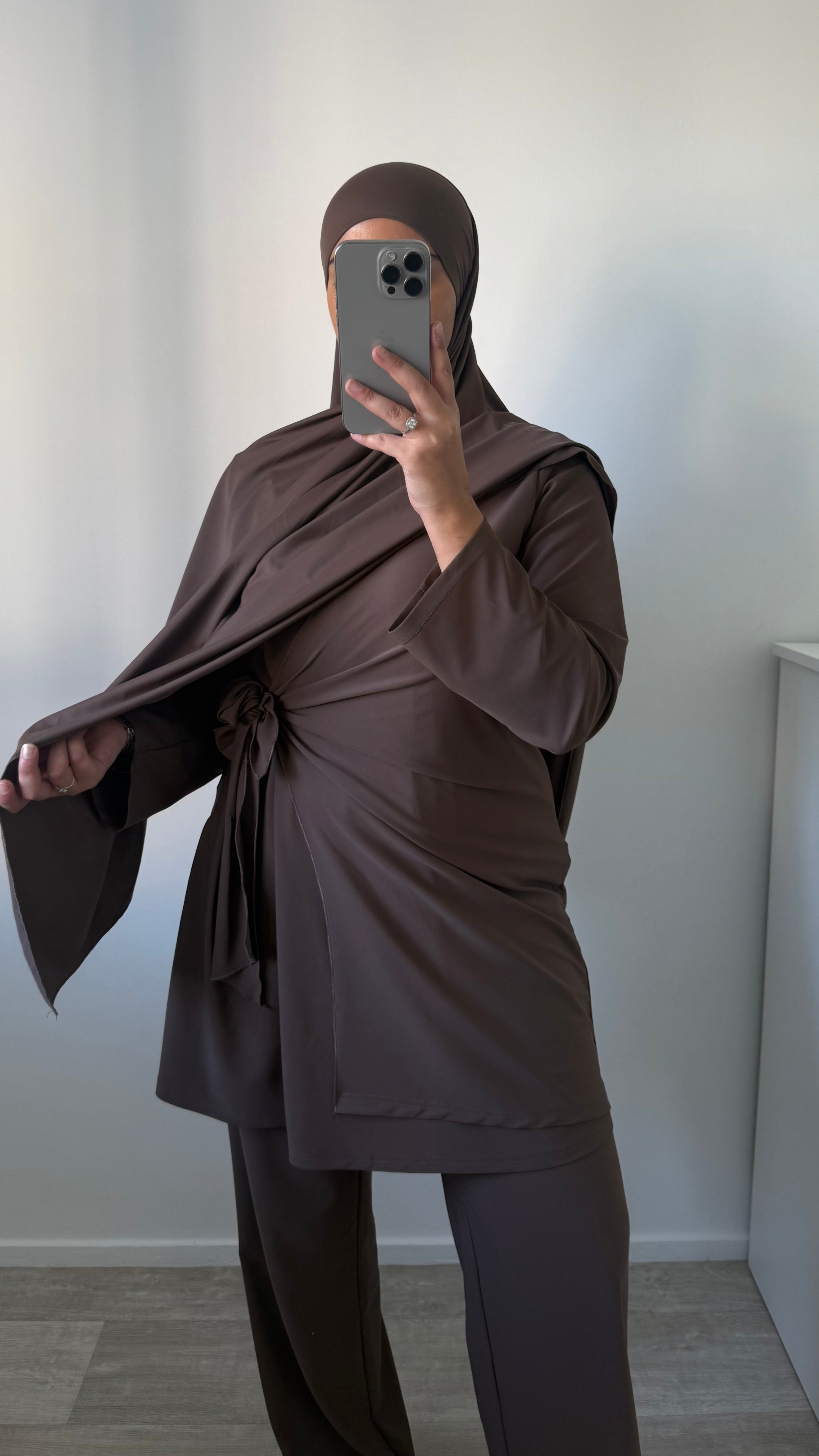 BURKINI 3 PIÈCES MARRON / TAUPE