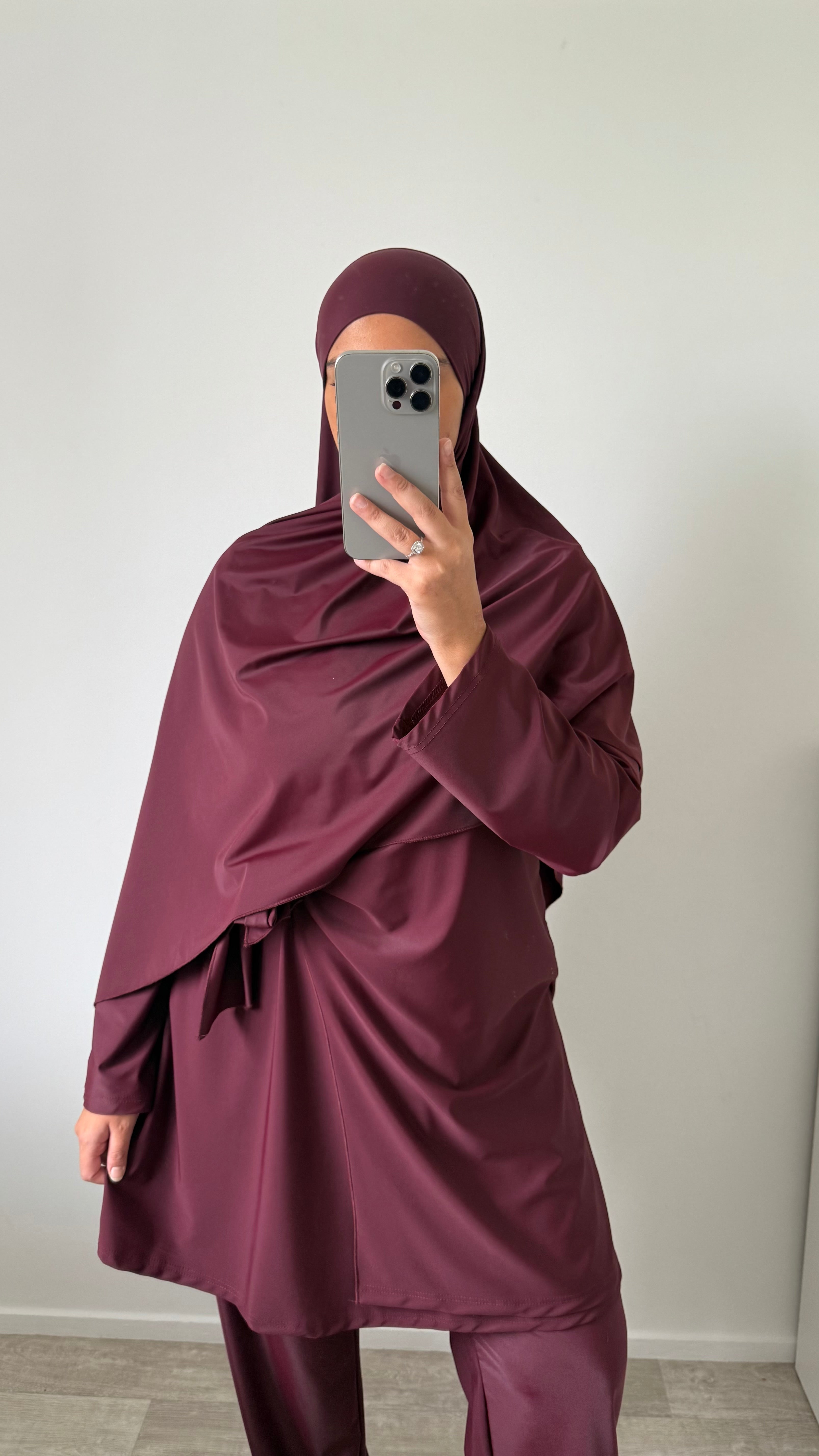BURKINI 3 PIÈCES BORDEAU