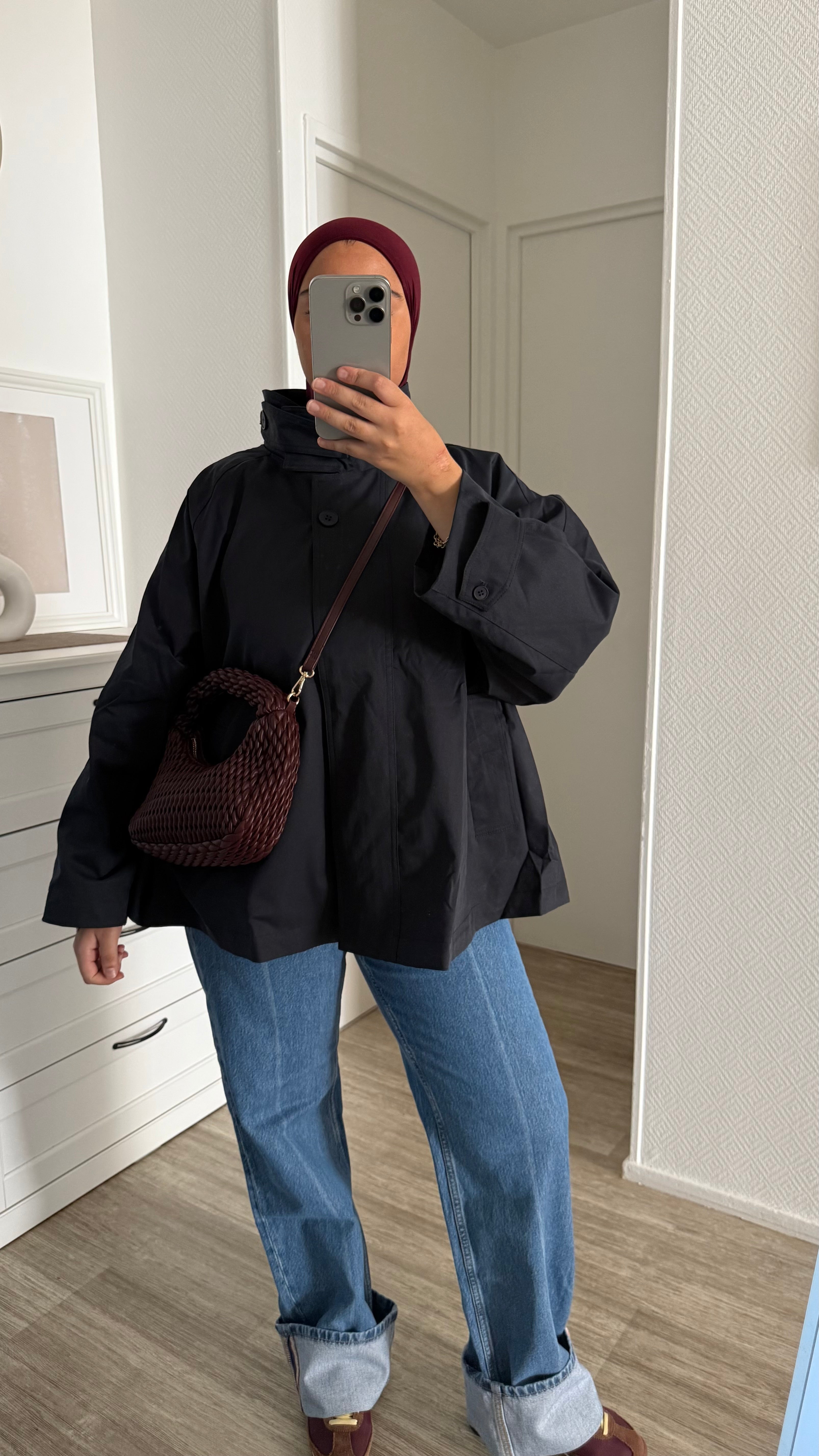 VESTE TRENCH BLEU NAVY