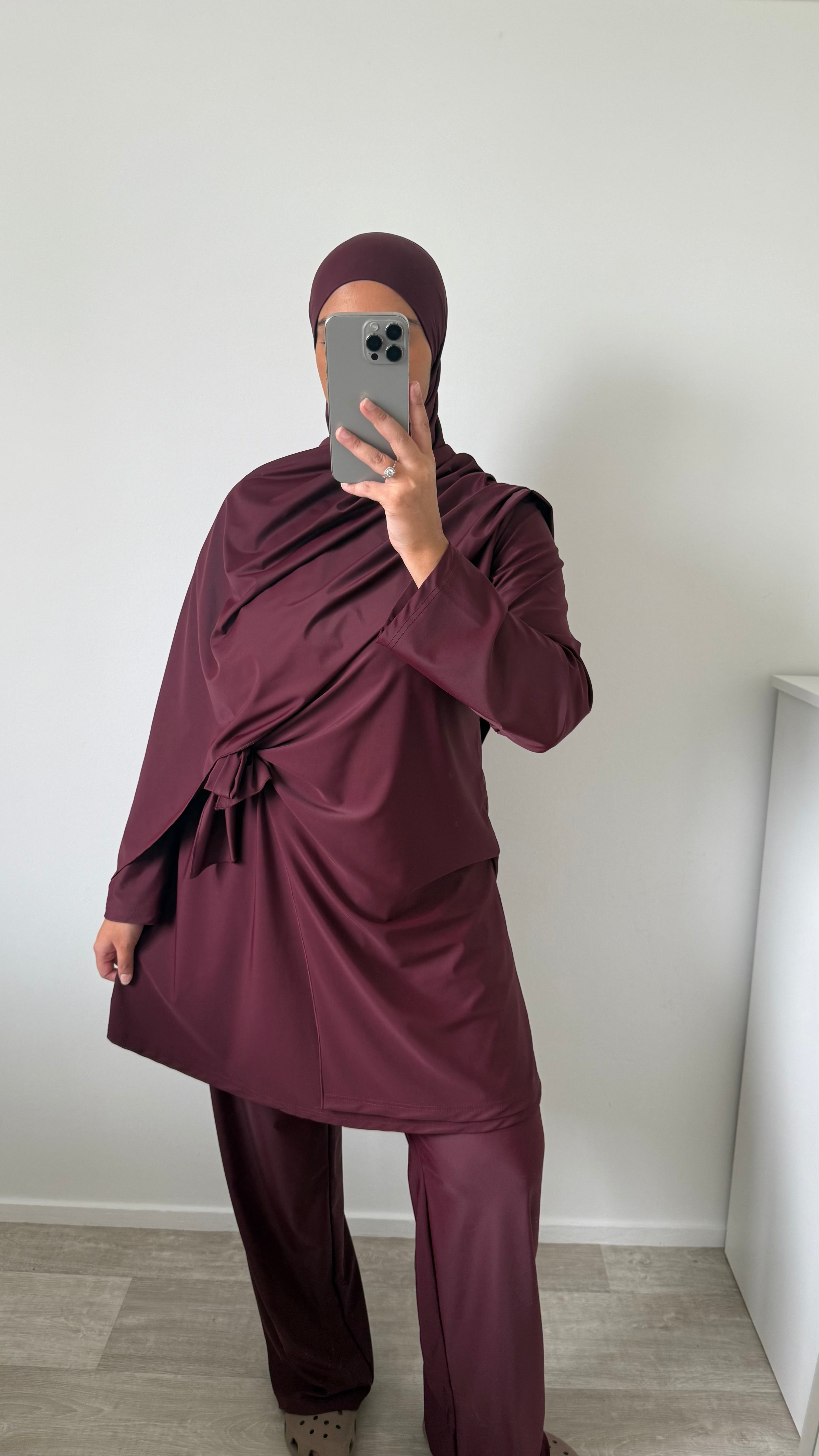 BURKINI 3 PIÈCES BORDEAU