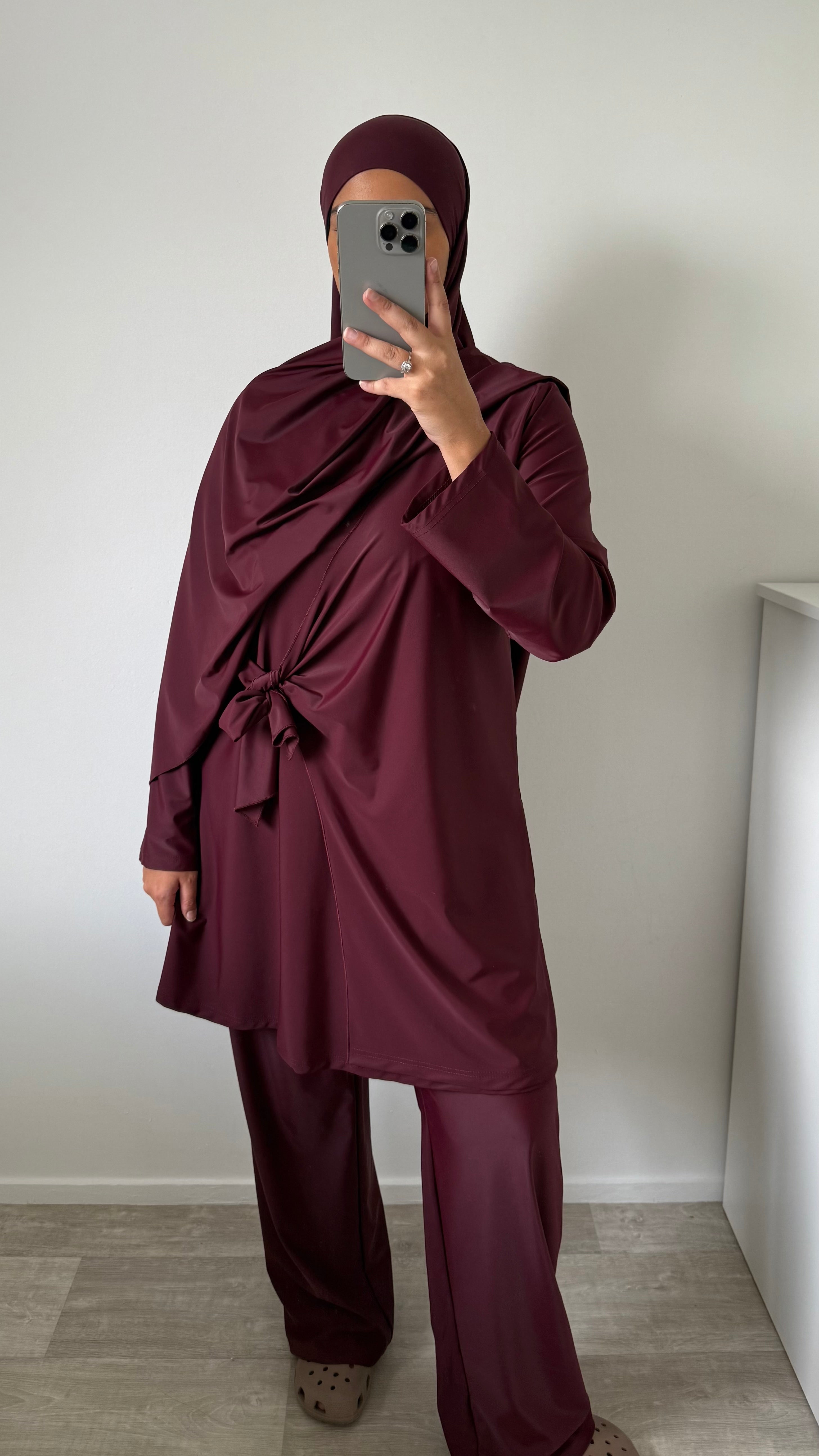 BURKINI 3 PIÈCES BORDEAU