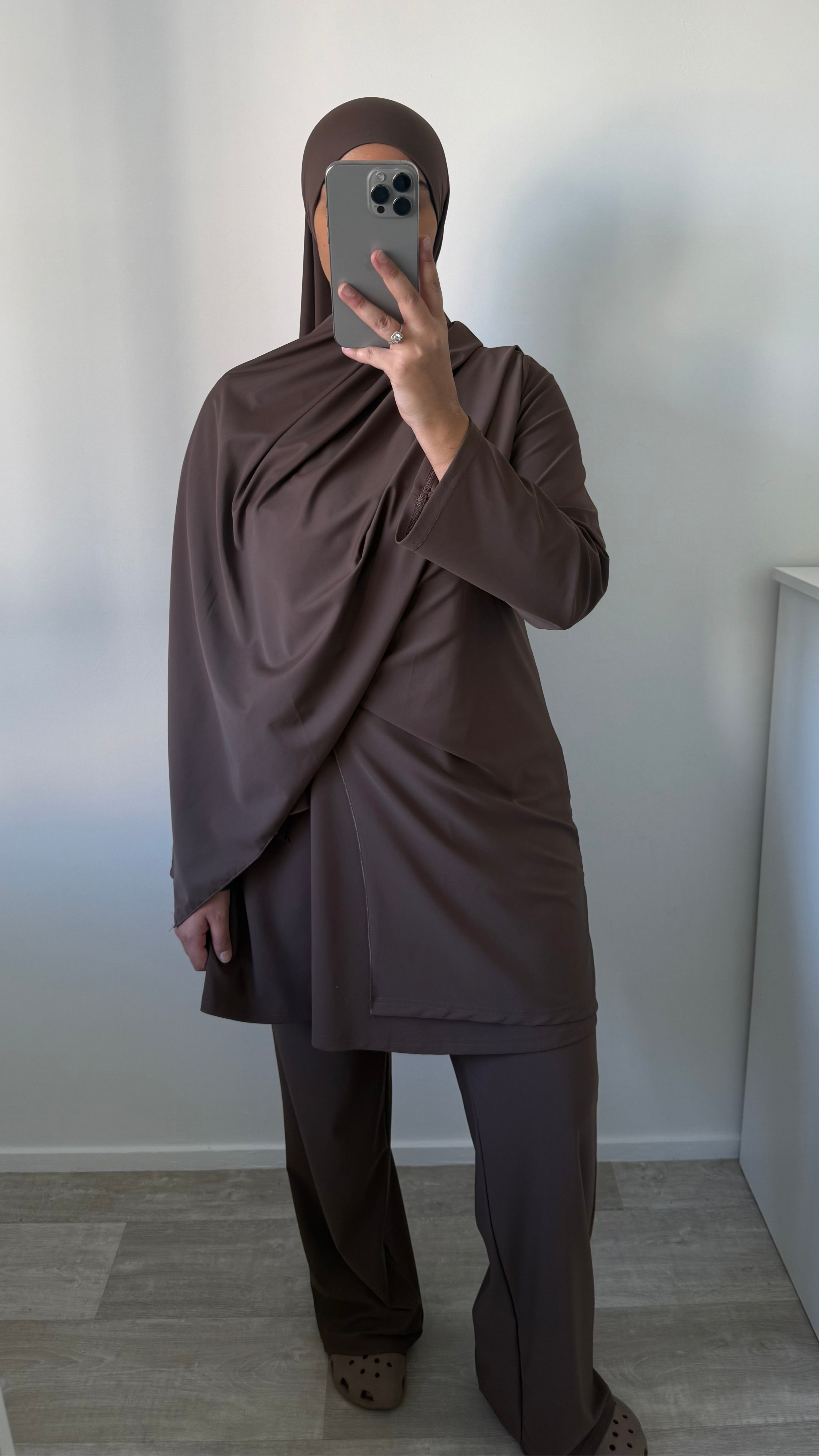 BURKINI 3 PIÈCES MARRON / TAUPE