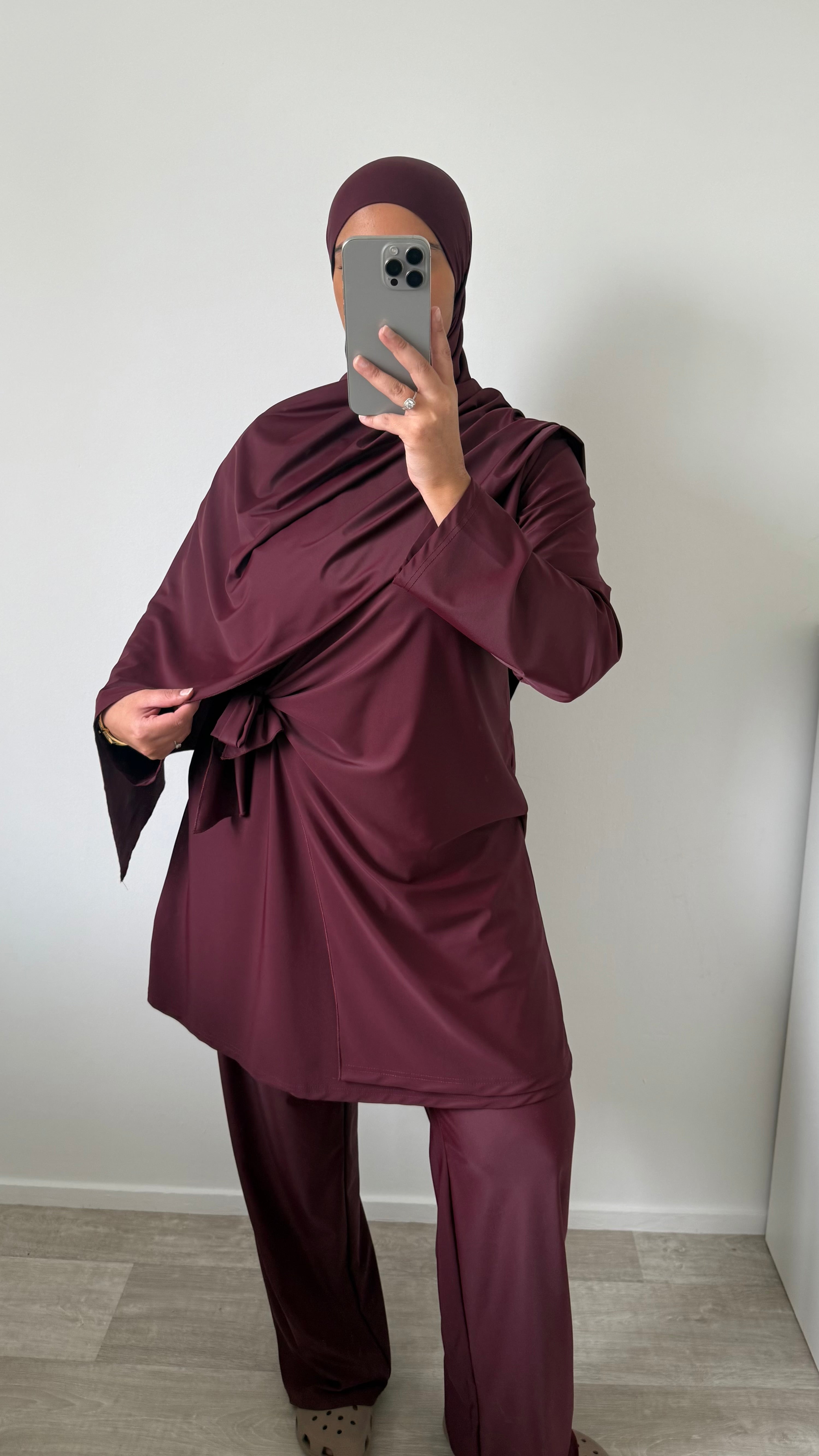 BURKINI 3 PIÈCES BORDEAU