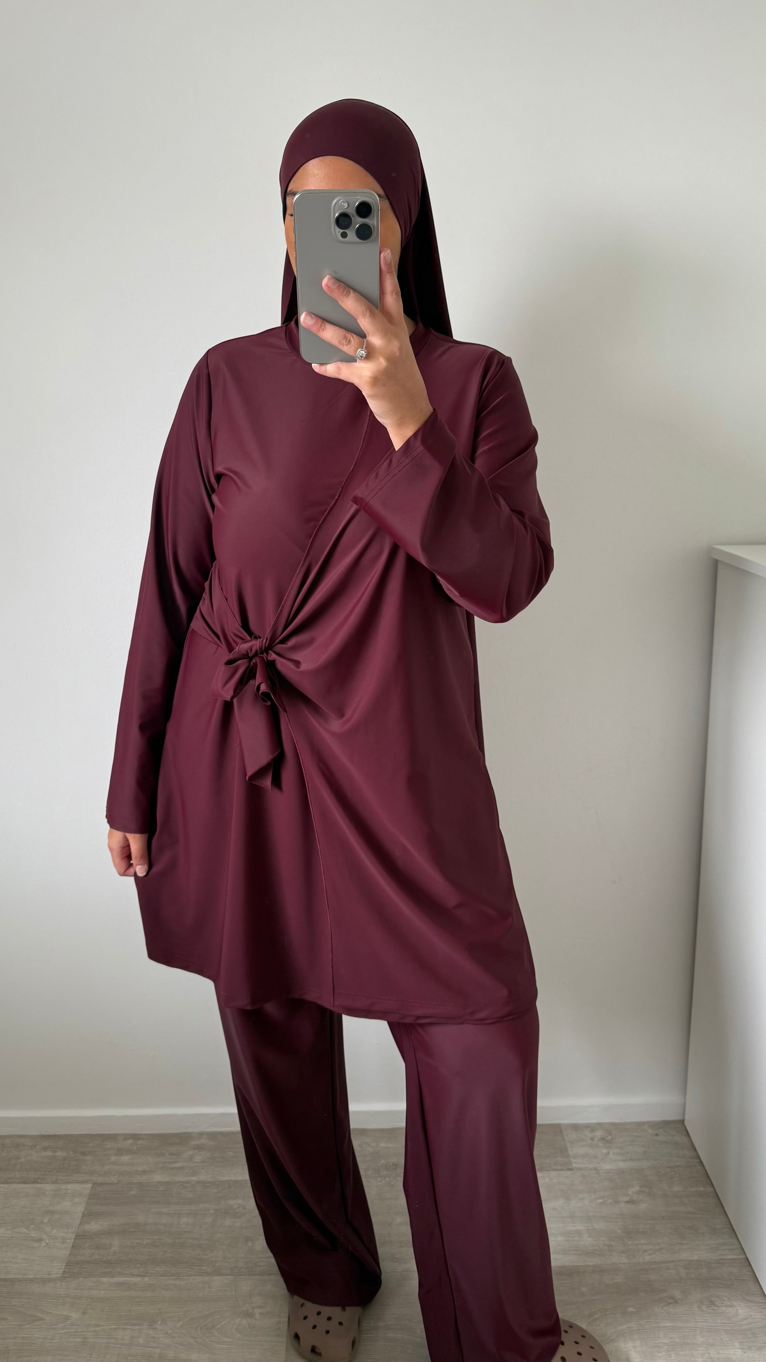 BURKINI 3 PIÈCES BORDEAU