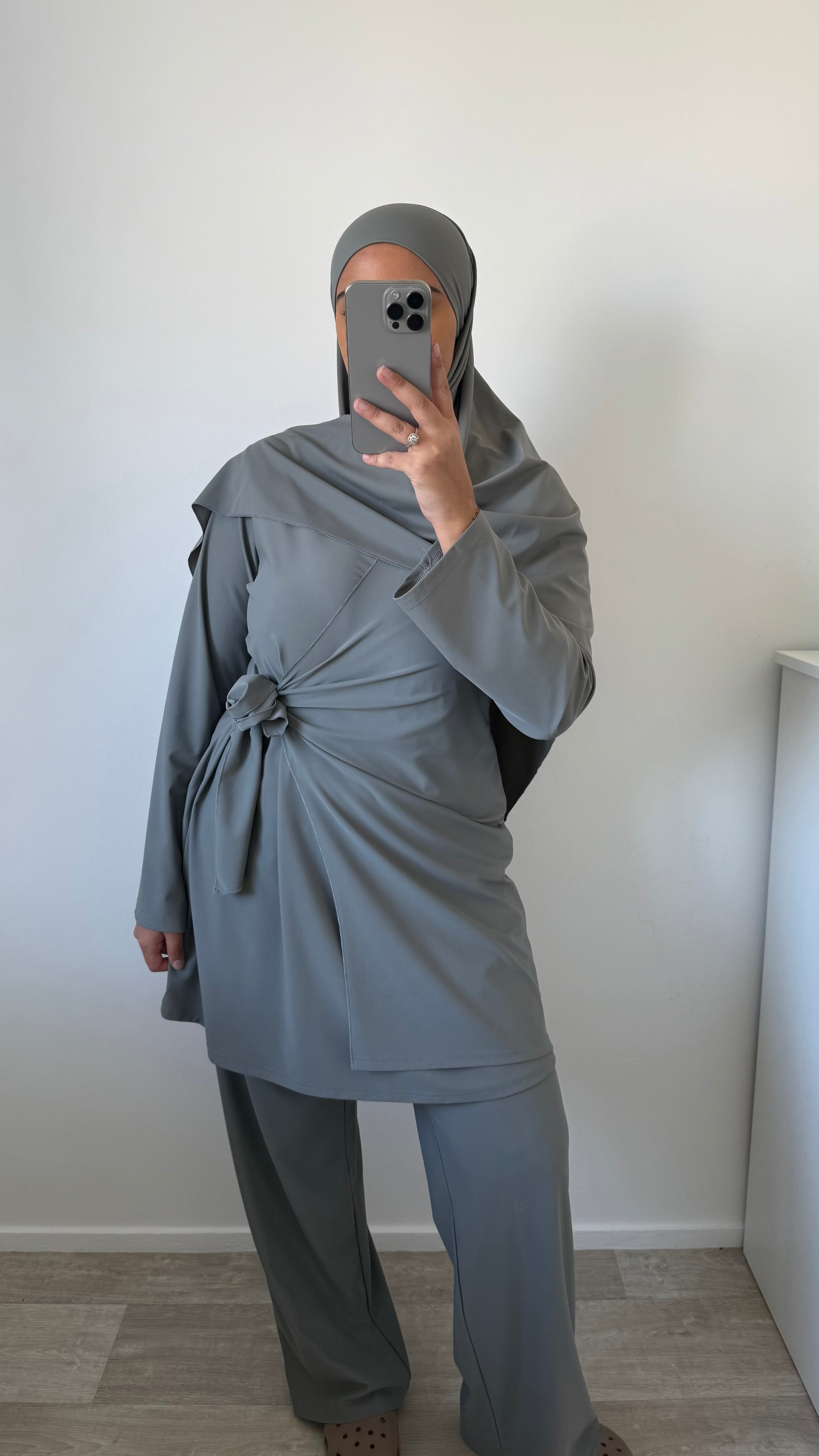 BURKINI GRIS DE 3 PIEZAS