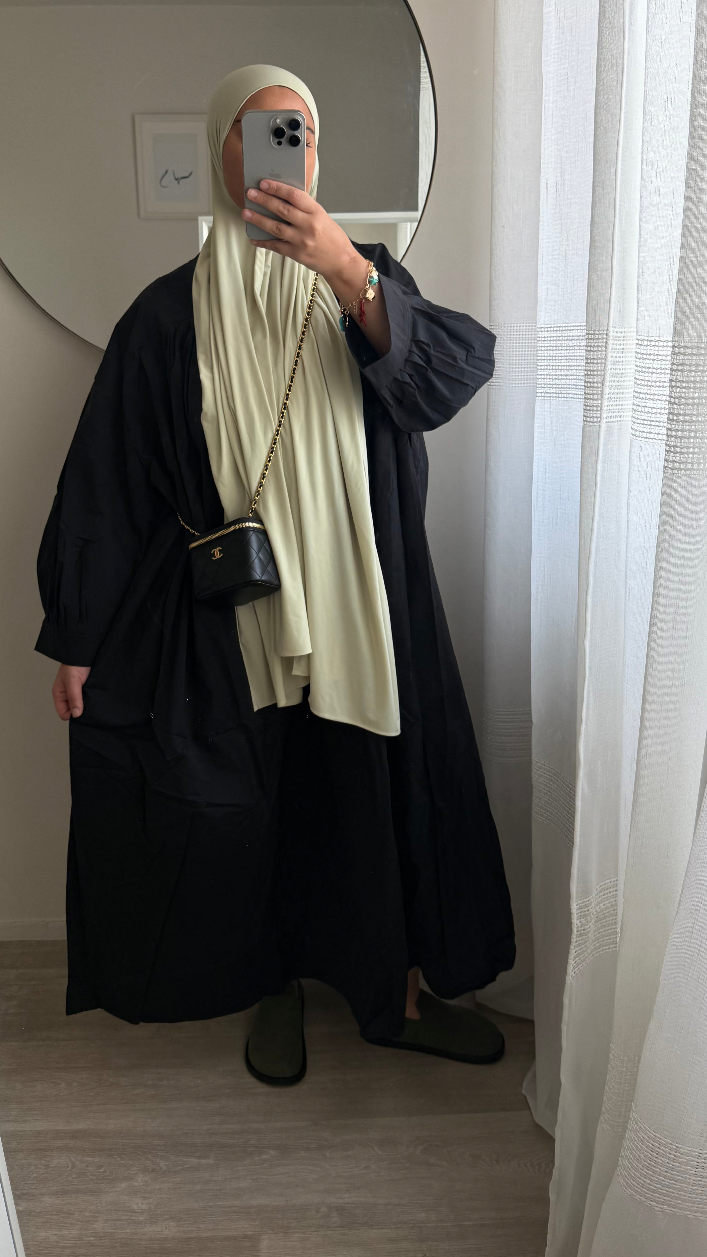 ROBE POPELINE DE COTON NOIR
