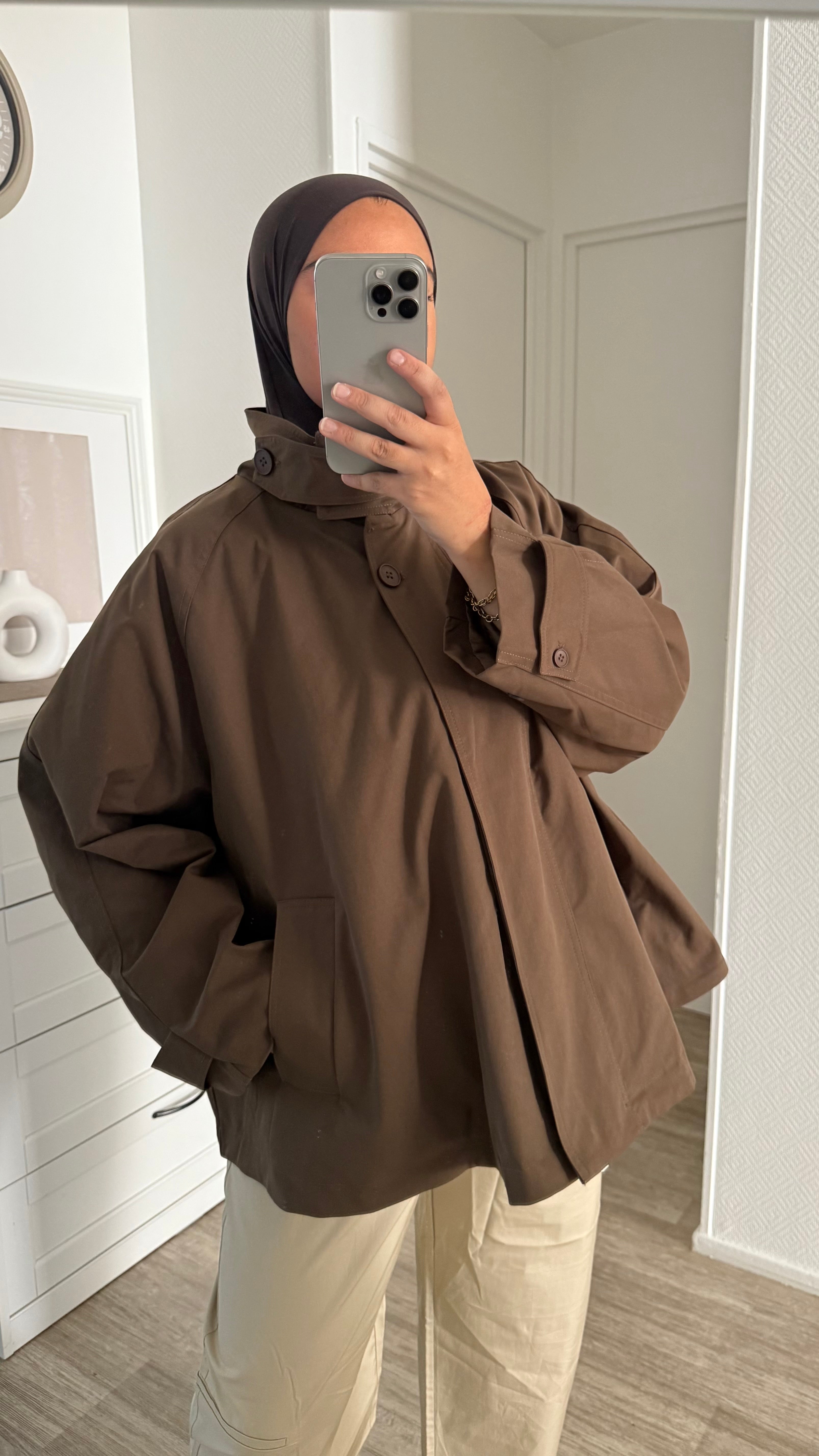 VESTE TRENCH MARRON