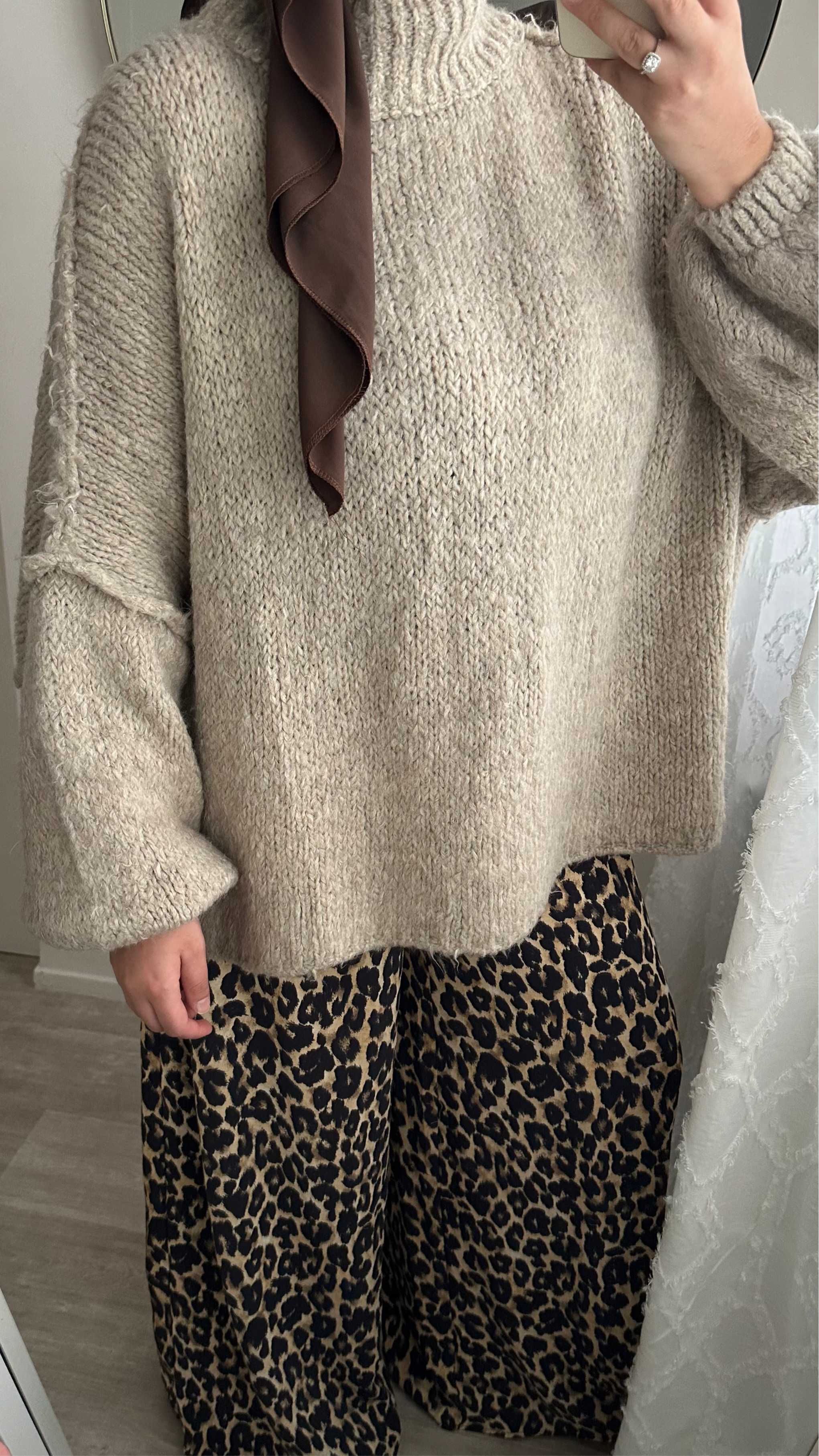 PULL MAXI TAUPE