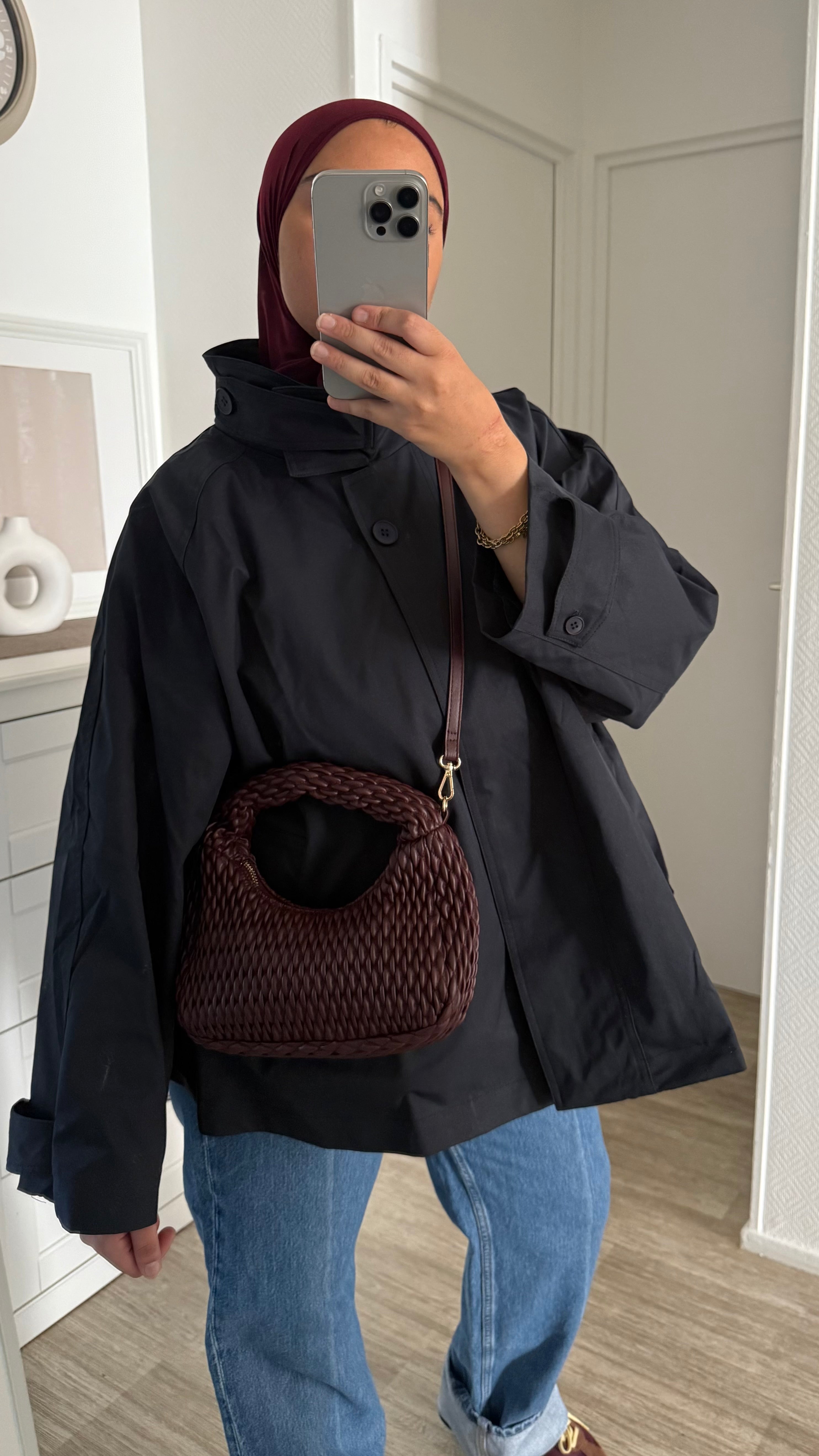 VESTE TRENCH BLEU NAVY