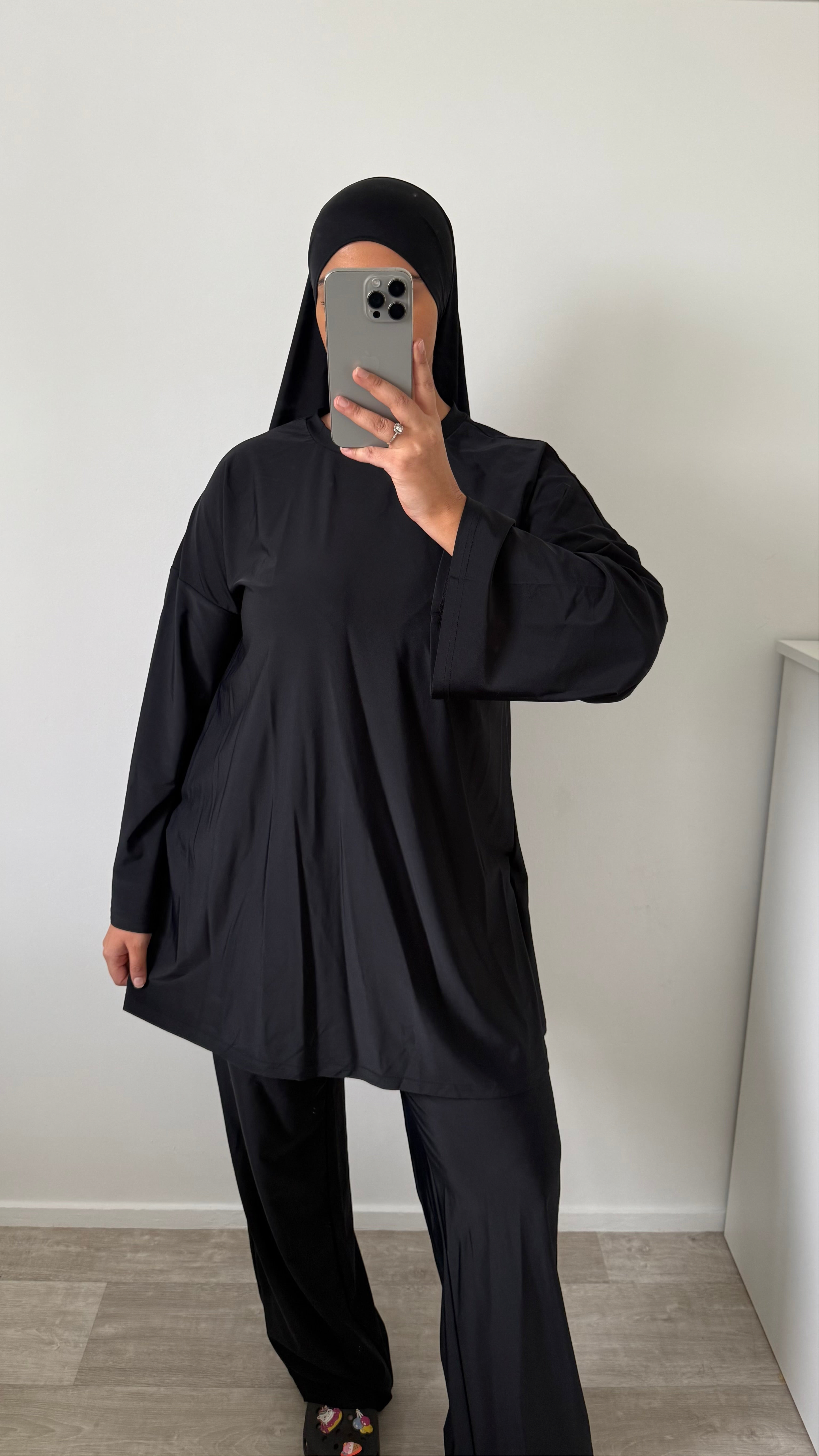 3-PIECE BLACK BURKINI WITHOUT TIE