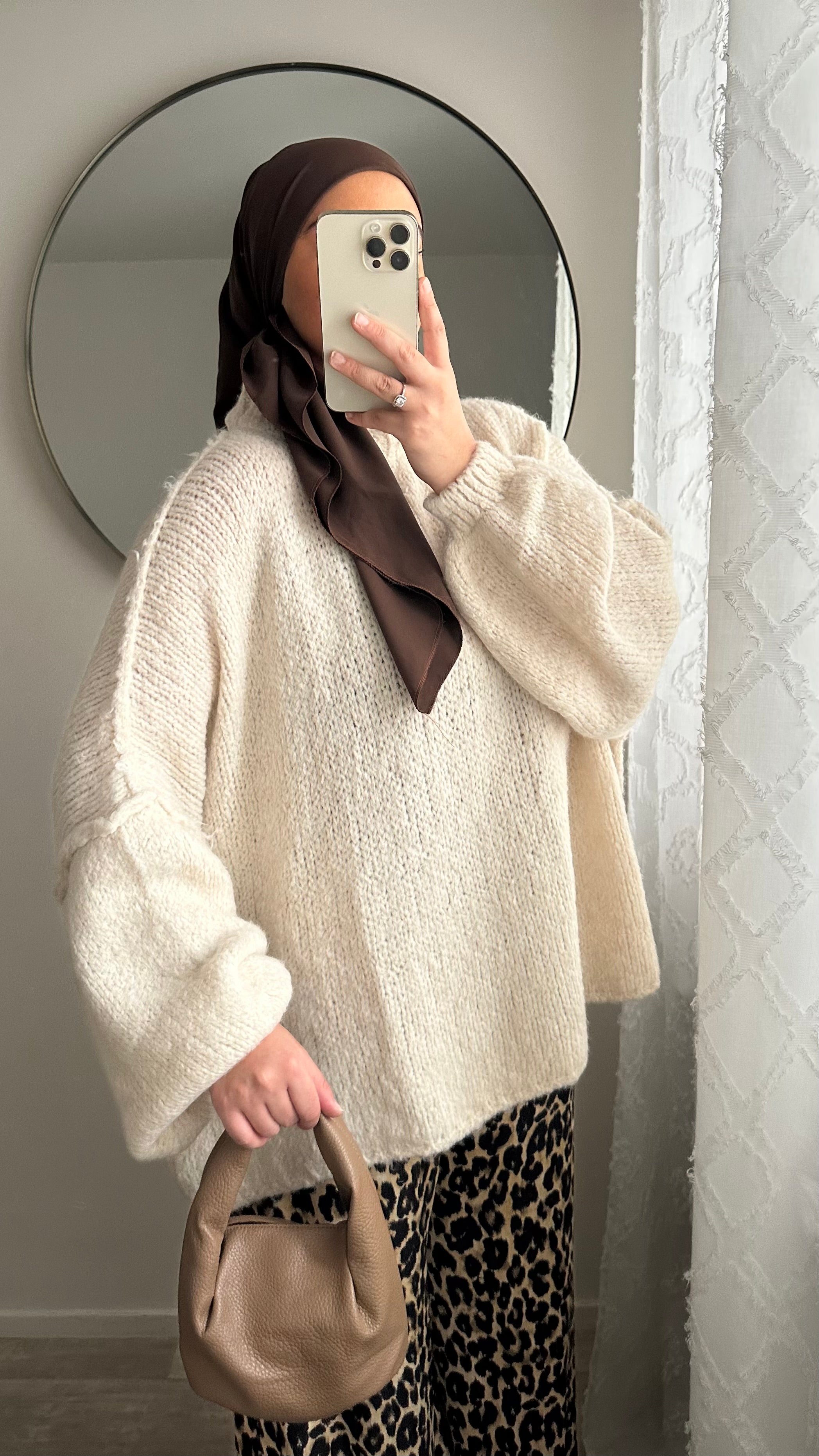 PULL MAXI BEIGE CLAIR